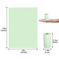 Biodegradable light green corn starch pet waste bag roll 33x23cm size reference - 1.5 Microns Fully Biodegradable Cyan
