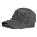 Casquette de baseball noire minimaliste avec motif texturé réfléchissant argenté brillant - Réglable / Gris