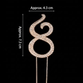 Rose gold rhinestone birthday cake topper in number 8 shape for elegant party decor - Iron Art Gold Rhinestone Number 8