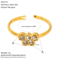 Specifiche dettagliate della misura per anello a stella in acciaio inossidabile 18K - Stile Cinque Stelle (SR231G)