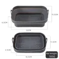 Tappetino pieghevole in silicone grigio per friggitrice ad aria, varie misure - Rettangolare Pieghevole Grigio