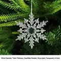 Lot de 50 flocons de neige en acrylique transparent pour sapin de Noël, 93 mm de diamètre - Flocon de Neige 93mm (50 Pièces/Paquet)