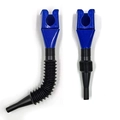 Entonnoir à carburant bleu avec tuyau flexible noir pour motos et voitures en détail - Bleu