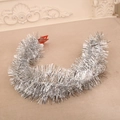 Guirlande de Noël argentée scintillante pour décoration de sapin et ornements de fête - Argent Classique / 1,8*0,07m