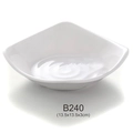 Melamine white diamond shaped dipping bowl B240 size 13.5x13.5x3cm for sushi sauce - 5.5 Inch Textured Sauce Dish