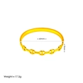 Gold stainless steel bracelet with pig nose link design and 60mm inner diameter - 18K Gold / Gold