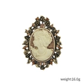 Amber Rhinestone Metal Style (XD7358-1 Antique Gold)