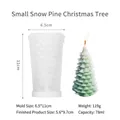 Small cedar Christmas tree silicone mold for DIY candles and resin art, size 6.5x11cm - Cedar-Small / White Semi-Transparent