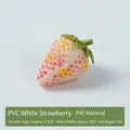 Realistic artificial white strawberry model made of PVC for display and photography - PVC White Strawberry