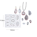 Rectangular silicone resin mold for DIY geometric earrings and pendant jewelry making - 60-599 (Agate Slice)