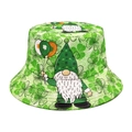 St. Patrick's Day vissershoed met klaverprint en feestelijk kabouterballonontwerp - Maat M (56-58cm) / Groene St. Patrick's Day Print
