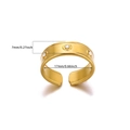 Dettagli dell'anello stella marina dorato con diametro di 17mm e larghezza della fascia 7mm - Anello Aperto Strass Oro (G726JZ6594)