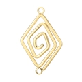 Colgante geométrico en espiral de rombo de acero dorado para joyería artesanal - Dorado (KLJ282-Z)
