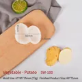 Kartoffelförmige Silikonform für DIY Gips und Kerzen inklusive realistischem Probestück - Kartoffel