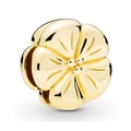 Luxury gold four-leaf clover charm bead with engraved petals for women bracelet - 034-Four Leaf Clover