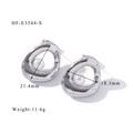 Irregular silver-colored metal earrings with pearl, size 21.4mm by 18.3mm. - Irregular Geometric Pearl Stud Earrings - Silver (E3544-S) / 18K Gold