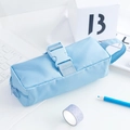 Light blue large capacity astronaut pencil case with buckle and handle for students - Light Blue