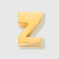 Golden 3D capital letter Z pendant made of stainless steel for DIY jewelry - Letter Z