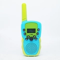 Blue and green T-388 handheld walkie talkie toy for kids with functional buttons - Blue and Green with Black Key