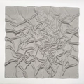 Matte grey satin square scarf with soft breathable texture and elegant silk finish - Dark Grey (26#)