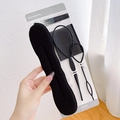 Set of black hair styling tools including topsy tail tools and comb on packaging card - Style 9 Hair Bun Set (D4-029) / 11 Pieces Set / Black