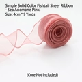Anemone pink fish tail mesh ribbon 4cm wide for floral wrapping and bouquet decoration - Anemone Pink