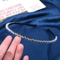 6mm natural crystal raw stone headband with black wire base and clear beads - 6mm Clear Quartz