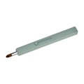 Retractable makeup brush with light green handle and brown bristles for lipstick - Light Green