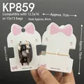Pink strawberry hair clip display card KP859 with two brown tortoiseshell claws - Approximately 100 Kp859 Cards
