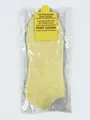 Light yellow cotton low-cut socks for women shown in transparent OPP packaging - One Size / Beige