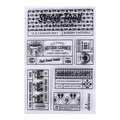 Clear silicone stamps featuring American retro fast food icons for DIY scrapbooking decor - No.1-American Retro Fast Food