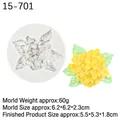 Hydrangea silicone mold for fondant and soap making with yellow flower finished sample - 1#15-701 Hydrangea / Gray