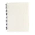 Minimalistische A4 Notenmappe mit schwarzer Metallspirale in elegantem Cremeweiß-Finish - 10 Seiten (20 Seiten) / Einfarbig / Milchweiß
