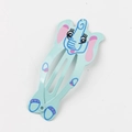 Sky blue metal BB hair clip for kids featuring a cute cartoon elephant design - Light Blue Elephant