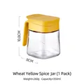 Barattolo per spezie giallo grano 350ml con coperchio e cucchiaio per la cucina - 1 Pezzo / Giallo Grano