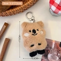 Cute Quokka plush keychain with silver metal clip, measuring 5.5cm x 7.5cm size - 2# Cute Quokka Bear Keychain