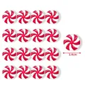Red and white swirl spiral candy resin ornament with a 3.4cm diameter for DIY decoration - Red Large Candy 3.4cm