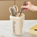 Organisateur de couverts double couche crème avec texte Beauté pour le rangement - Porte-baguettes / Blanc Crème
