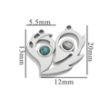 Pendentif coeur plaqué or 18k avec incrustation turquoise et marbre et détails de taille - Argent-S7 Cœur de Pierre