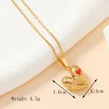 Golden heart pendant with red stone, size 1.6cm x 1.4cm, weight 4.3g for DIY jewelry - 74-Gold Heart Pendant with Red Accent