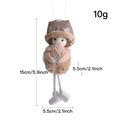 Angelo di peluche con corna di renna marrone con cappello a pois e stella natalizia - Stile con Stella