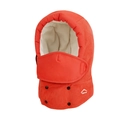 Passamontagna invernale arancione acceso per bambini con fodera in pile bianco e logo sport - Arancione