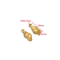 Golden stainless steel seashell pendant charm 18mm with 2mm hole for DIY jewelry making - 8x18mm Striped Conch Gold