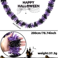 Ghirlanda di Halloween viola e nera da 2 metri per decorazioni festive di feste e casa - Circa 2m di lunghezza / Nero Viola