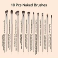 10-teiliges Make-up-Pinsel-Set mit champagnergoldenen Griffen und weichen Synthetikborsten - 10-teiliges Vergoldetes Set + OPP Tasche