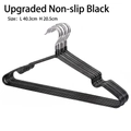 Set of black non-slip metal clothes hangers with 40.3cm length and space-saving design - 40CM / Anti-slip Upgrade / Black