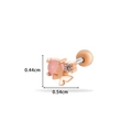 Rose gold butterfly cartilage stud earring with pink zircon and screw back closure - Round Gem Butterfly Style (7#) / Rose Gold
