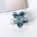 Dettaglio del fermaglio per capelli a forma di fiore blu sfumato con finitura lucida - 2# Blu Retrò