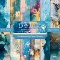 Delft series 6x6 inch 160gsm cardstock for DIY scrapbooking with 12 artistic designs - R2543 24 Sheets