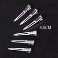 Set of six 4.5cm silver metal hair clips for root volume and styling on dark background - 10 Small Pieces (OPP Bagged + Certificate) / Silver